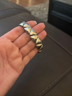 Silver-Tone Pyramid Link Bracelet - Women's Fashion Bracelet